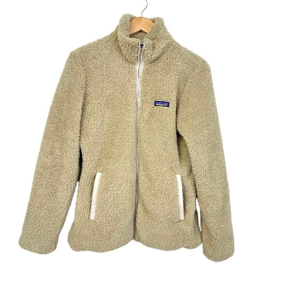 Patagonia Women’s Los Gatos Fleece Jacket Tan Sherpa Zip-Up Size Large - Picture 1 of 7